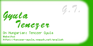 gyula tenczer business card